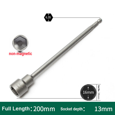 1 ks 200 mm dlhá sada metrických kľúčov s vnútorným šesťhranom 5,5 mm - 19 mm, adaptér, vrták 1/4', stopka 6,35 mm, šesťhranná matica, nástroj na skrutky s vnútorným šesťhranom
