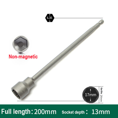 1 ks 200 mm dlhá sada metrických kľúčov s vnútorným šesťhranom 5,5 mm - 19 mm, adaptér, vrták 1/4', stopka 6,35 mm, šesťhranná matica, nástroj na skrutky s vnútorným šesťhranom