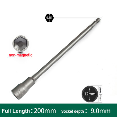 1 ks 200 mm dlhá sada metrických kľúčov s vnútorným šesťhranom 5,5 mm - 19 mm, adaptér, vrták 1/4', stopka 6,35 mm, šesťhranná matica, nástroj na skrutky s vnútorným šesťhranom
