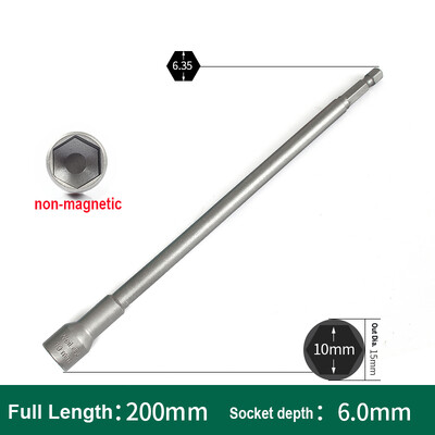 1 ks 200 mm dlhá sada metrických kľúčov s vnútorným šesťhranom 5,5 mm - 19 mm, adaptér, vrták 1/4', stopka 6,35 mm, šesťhranná matica, nástroj na skrutky s vnútorným šesťhranom