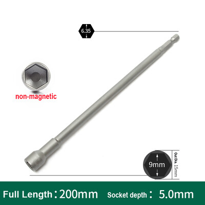 1 ks 200 mm dlhá sada metrických kľúčov s vnútorným šesťhranom 5,5 mm - 19 mm, adaptér, vrták 1/4', stopka 6,35 mm, šesťhranná matica, nástroj na skrutky s vnútorným šesťhranom