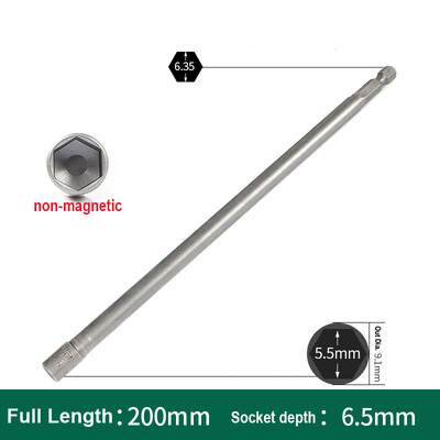 1 ks 200 mm dlhá sada metrických kľúčov s vnútorným šesťhranom 5,5 mm - 19 mm, adaptér, vrták 1/4', stopka 6,35 mm, šesťhranná matica, nástroj na skrutky s vnútorným šesťhranom