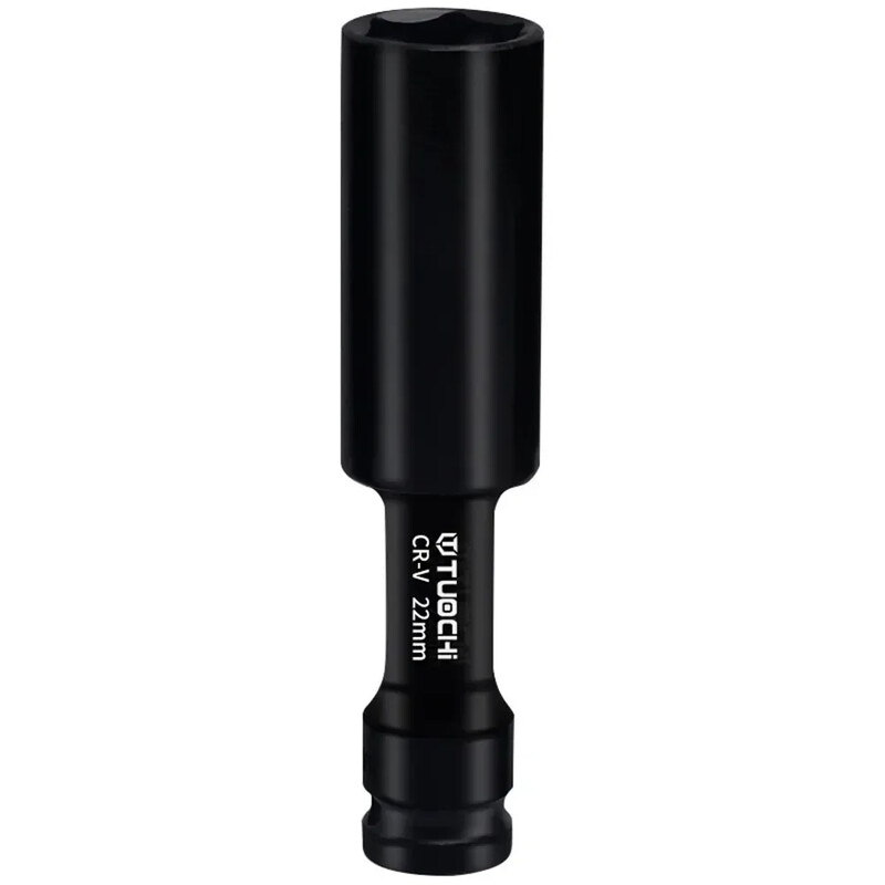 CRV 1/2 palcové rázové objímky, hlboké 7-24 mm, plytké, extra dlhé, tenké, vonkajšia vrstva, šesťhranný objímkový kľúč na opravu automobilových strojov.
