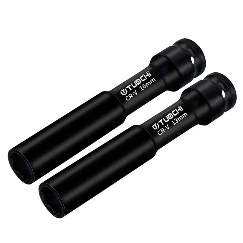 CRV 1/2 palcové rázové objímky, hlboké 7-24 mm, plytké, extra dlhé, tenké, vonkajšia vrstva, šesťhranný objímkový kľúč na opravu automobilových strojov.
