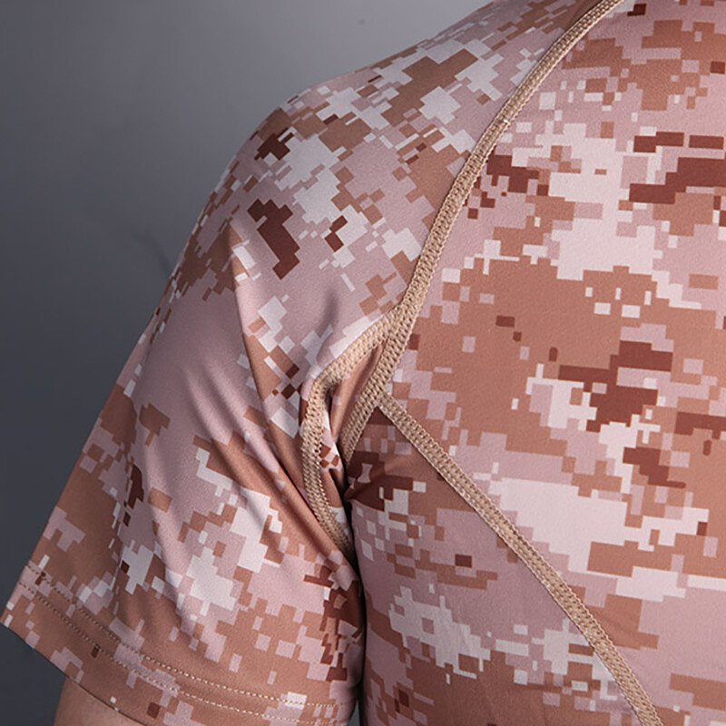 Emersongear Tactical Skin Skin Tight Base Layer Πουκάμισα για τρέξιμο Καμουφλάζ Σορτς μανίκια για εξωτερικούς χώρους Αθλητικό T-shirt που απομακρύνει τον ιδρώτα AOR1