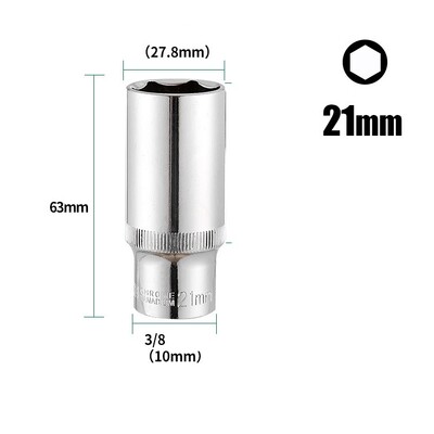 1buc 8-24mm mm Adaptor priză adâncime 3/8" cheie hexagonală cap cu clichet priză hexagonală duză piuliță șurub burghiu instrument manual