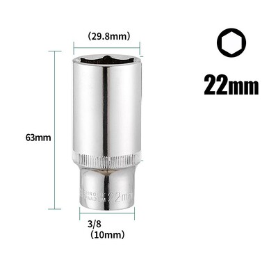 1buc 8-24mm mm Adaptor priză adâncime 3/8" cheie hexagonală cap cu clichet priză hexagonală duză piuliță șurub burghiu instrument manual