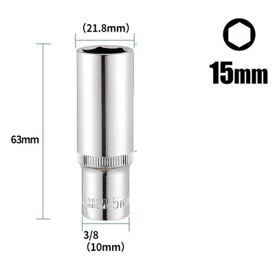 1buc 8-24mm mm Adaptor priză adâncime 3/8" cheie hexagonală cap cu clichet priză hexagonală duză piuliță șurub burghiu instrument manual
