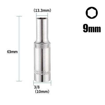 1buc 8-24mm mm Adaptor priză adâncime 3/8" cheie hexagonală cap cu clichet priză hexagonală duză piuliță șurub burghiu instrument manual