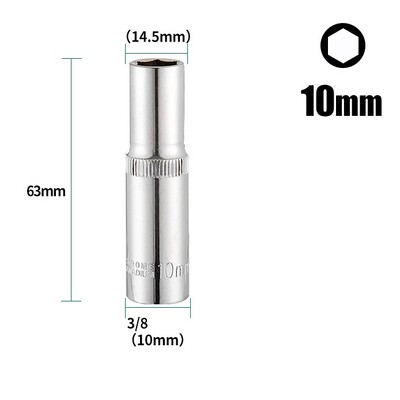 1buc 8-24mm mm Adaptor priză adâncime 3/8" cheie hexagonală cap cu clichet priză hexagonală duză piuliță șurub burghiu instrument manual