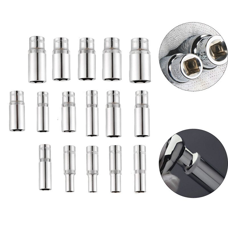 1buc 8-24mm mm Adaptor priză adâncime 3/8" cheie hexagonală cap cu clichet priză hexagonală duză piuliță șurub burghiu instrument manual