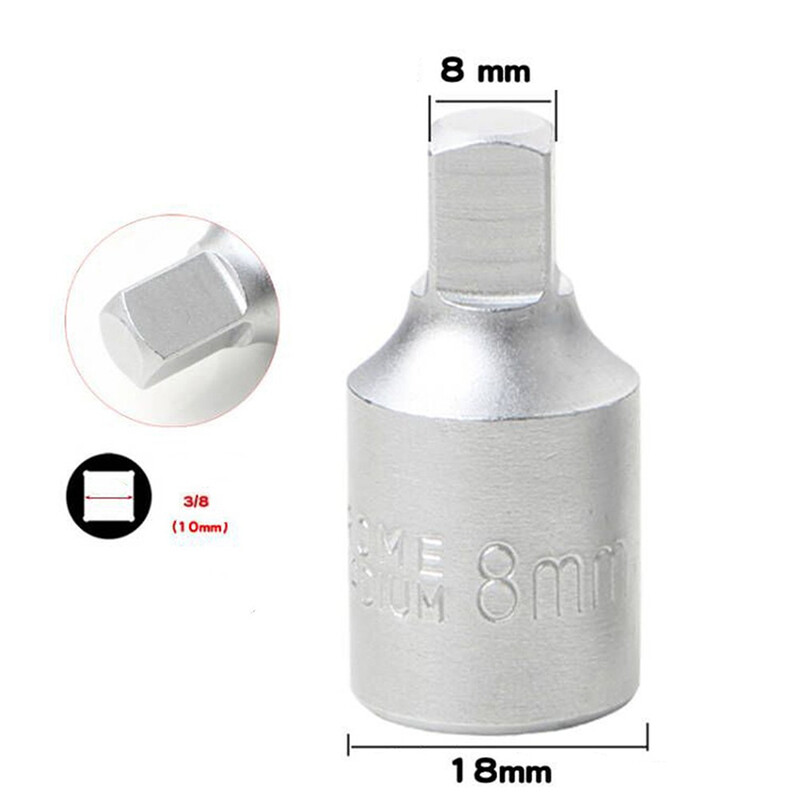 4 buc. M16 H17 S8 S10 Buşon de scurgere pentru carter de ulei Cheie tubulară 3/8`` Drive Cheie cu șurub pentru reparații auto Axul sculei de mână pentru reparații auto