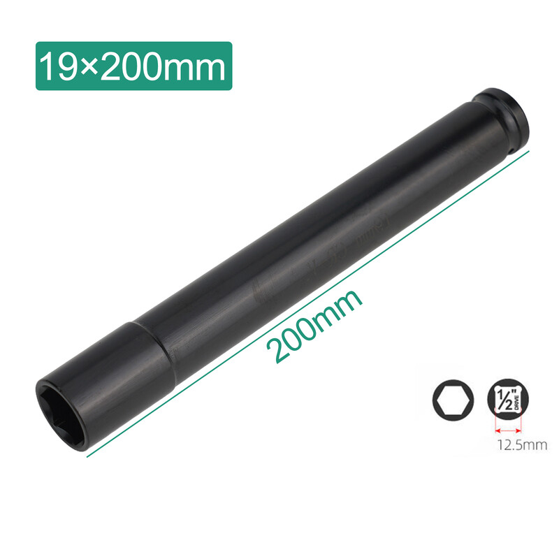 200 mm adâncime cheie hexagonală cu cap 1/2" Adaptor de antrenare extra lungă cheie hexagonală cu impact unealta de mână 14-32mm
