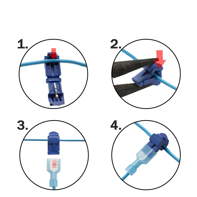 10/20/40 tk traadiklamber Snap Splice klemmid Pressi juhtmeühendus Veekindel kiirühendus T-Tap klambriga