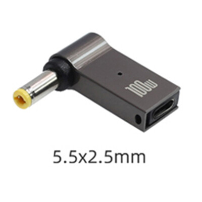 1 gab 100 W 5,5 7,9 4,0 2,5 6,5 mm līdzstrāvas uz USB tipa C ātrās uzlādes adaptera spraudņa savienotājs Universāls USB C klēpjdatora lādētāja pārveidotājs