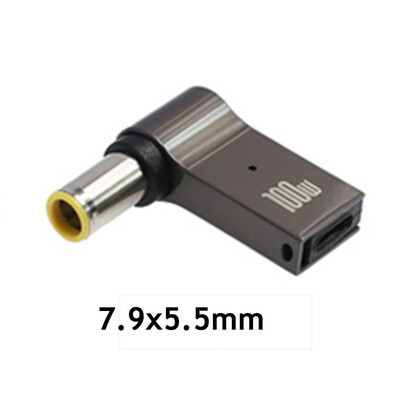 1 gab 100 W 5,5 7,9 4,0 2,5 6,5 mm līdzstrāvas uz USB tipa C ātrās uzlādes adaptera spraudņa savienotājs Universāls USB C klēpjdatora lādētāja pārveidotājs