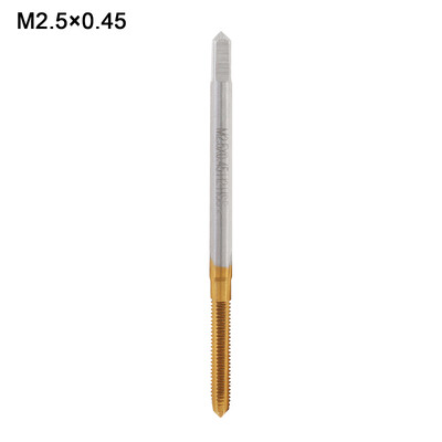 Μετρικό τρυπάνι με σπειρώματα με επίστρωση τιτανίου HSS Straigh Flute Μηχάνημα σπειρώματος με δεξιό κοχλία Tap M2 M2.5 M3 M4 M5 M6 Εργαλείο χειρός