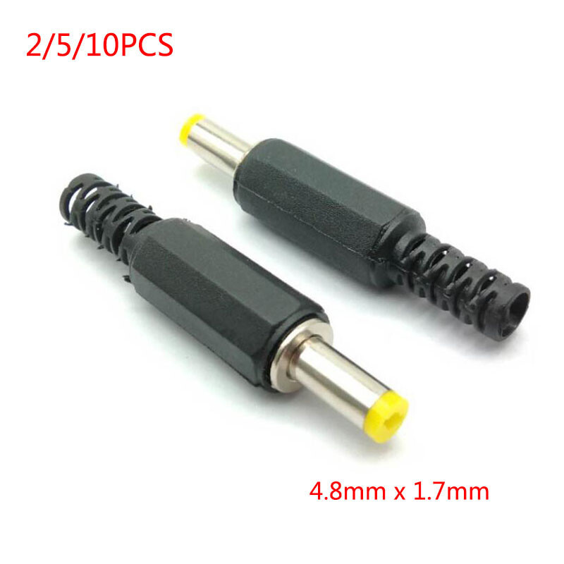 2/5/10x 4,8 mm x 1,7 mm DC zástrčka (samec), napájací konektor, jack adaptér 4,8*1,7 jack pre zásuvku notebooku, DIY a1