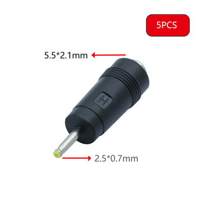 5 buc. DC 7909 Adaptor pentru încărcător de călătorie pentru laptop portabil, mufă femelă DC 5.5x2.1mm la 7.9*0.9mm DC Convertor de priză