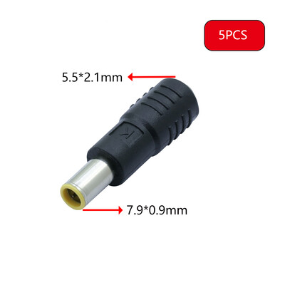 5 buc. DC 7909 Adaptor pentru încărcător de călătorie pentru laptop portabil, mufă femelă DC 5.5x2.1mm la 7.9*0.9mm DC Convertor de priză