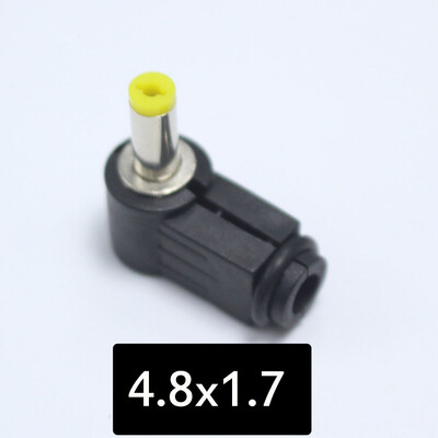 2 ks samčích konektorov DC, uhlových 90 stupňov, tvaru L, plastových, 5,5*2,5 5,5*2,1 4,8*1,7 4,0*1,7 3,5*1,35 3,5*1,1 2,5*0,7 mm