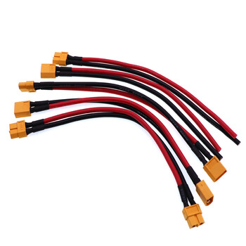 XT60 Connector Καλώδια μετατροπής 10cm 20cm 30cm 50cm 1m Υψηλού ρεύματος Αρσενικό / Θηλυκό Βύσμα προέκτασης Καλωδίου Μόλυβδος σιλικόνης 12AWG