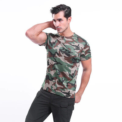 Ανδρικό μπλουζάκι τακτικής μπλουζάκι γυμναστικής για εξωτερικούς χώρους Προπόνηση γυμναστικής μπλουζάκι μάχης γρήγορου στεγνώματος Ρούχα κυνηγιού