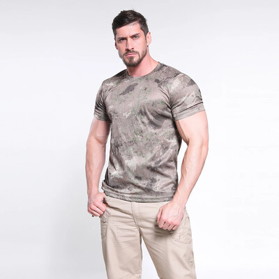 Ανδρικό μπλουζάκι τακτικής μπλουζάκι γυμναστικής για εξωτερικούς χώρους Προπόνηση γυμναστικής μπλουζάκι μάχης γρήγορου στεγνώματος Ρούχα κυνηγιού