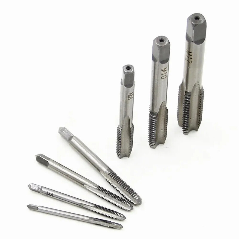 Meikela 5/6/7 buc Filet Tap HSS Masina Dop Tap Metric Surub Tap Foraj Filet Instrument M3 M4 M5 M6 M8 M10 M12 Unelte de mana