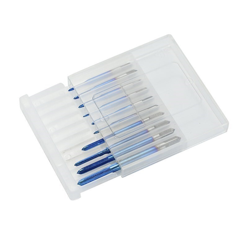 Vītņu tapu komplekts 10 gab M1 M1.2 M1.4 M1.6 M1.7 M1.8 M2 M2.5 M3 M3.5 HSS metriskais spraudņa krāns ar uzgriežņu atslēgu ar nanozilu pārklājumu mašīnas krāns