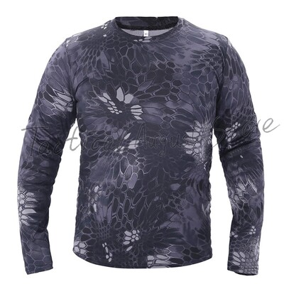 Taktičke majice dugih rukava Majice s okruglim izrezom Puloveri 5 boja 6 veličina Kamuflažna boja Poliester Brzo sušenje