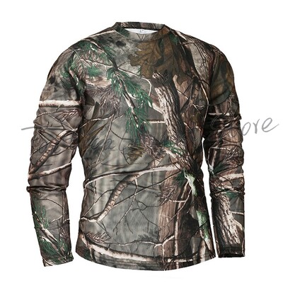 Taktičke majice dugih rukava Majice s okruglim izrezom Puloveri 5 boja 6 veličina Kamuflažna boja Poliester Brzo sušenje