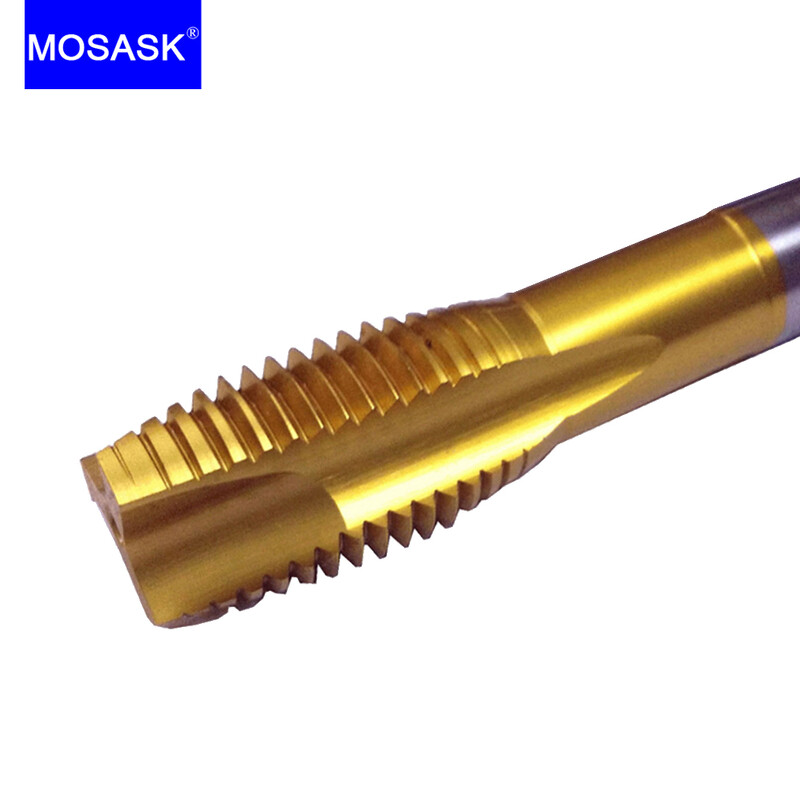 MOSASK 1db M2 M4 M8 M16 M10 M12 CNC JIS PO CNC JIS extrudált egyenes spirális fuvola horony vak HSS gépi csavarmeneten keresztül