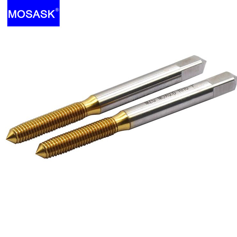 MOSASK 1db M2 M4 M8 M16 M10 M12 CNC JIS PO CNC JIS extrudált egyenes spirális fuvola horony vak HSS gépi csavarmeneten keresztül