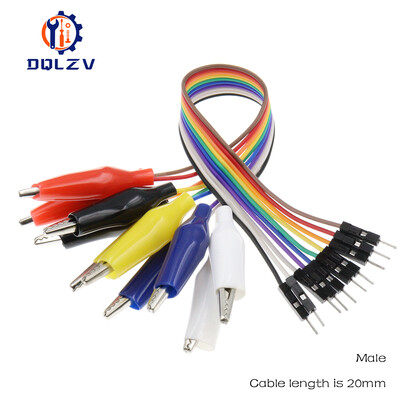 Diymore Alligator Clip To Dupont Wire 10Pin Αρσενικό Crocodile Clip To Jumper Wire 10pin Female Test Lead για Arduino Raspberry Pi