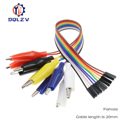 Diymore Alligator Clip To Dupont Wire 10Pin Αρσενικό Crocodile Clip To Jumper Wire 10pin Female Test Lead για Arduino Raspberry Pi