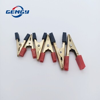 10 τμχ Copper Crocodile Clip 32mm 40mm 50mm Πλαστική λαβή Test Probe Alligator Clips Σύνδεση Βύσμα υποδοχής για μπαταρία