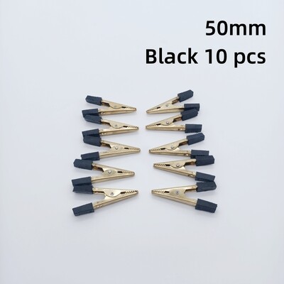 10 buc clemă crocodil din cupru 32mm 40mm 50mm mâner din plastic Sondă de testare cleme crocodil Conector Conectare mufă pentru baterie