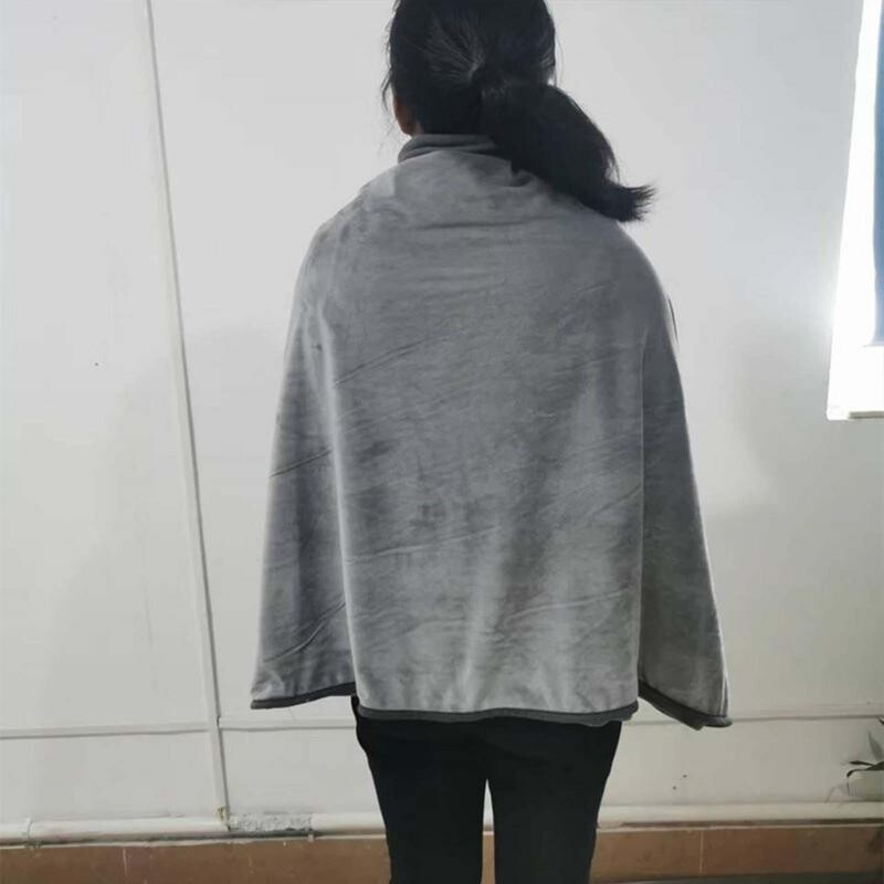 Elektriskā sega ziemas siltā USB apsildes šalle 3 pārnesumu temperatūras regulēšanai sega šalle apsildāma apmetņa paliktnis auto birojam mājas lapai