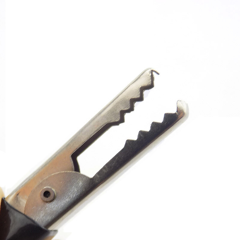 Clip de crocodil din metal, 10 buc, 28 mm, 35 mm, 45 mm, cu cizmă izolatoare din plastic pentru test electric