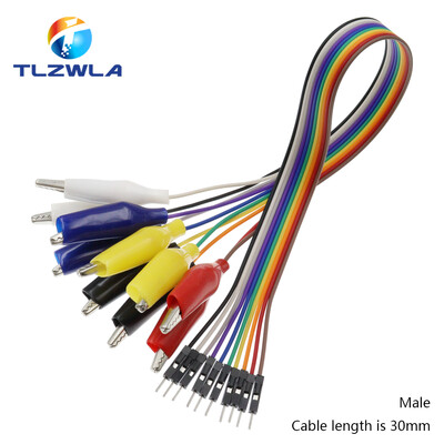 20MM 30MM 10Pin Dublu-capăt cleme crocodil sârmă săritură bărbătească femeie clemă crocodil test cablu jumper cablu linie cablu bricolaj conexiune