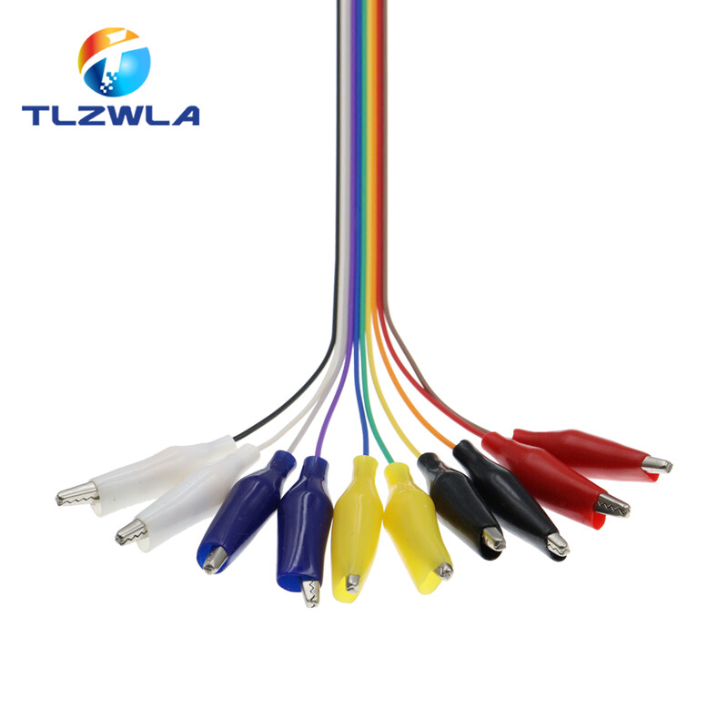 20MM 30MM 10Pin Dublu-capăt cleme crocodil sârmă săritură bărbătească femeie clemă crocodil test cablu jumper cablu linie cablu bricolaj conexiune