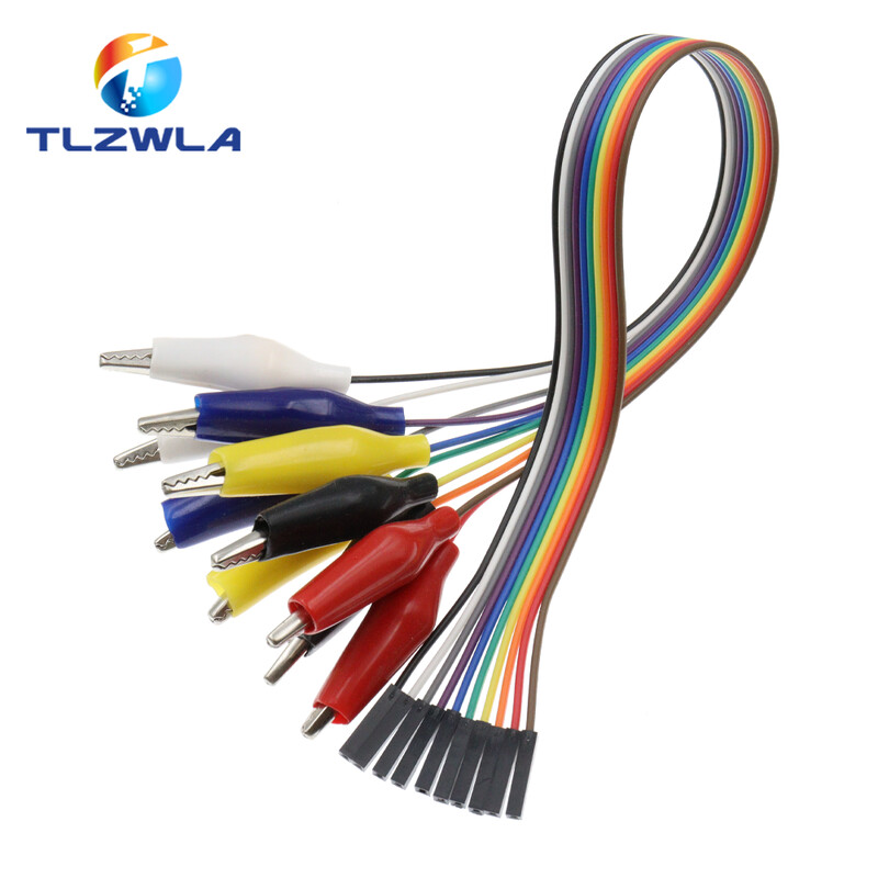 20MM 30MM 10Pin Dublu-capăt cleme crocodil sârmă săritură bărbătească femeie clemă crocodil test cablu jumper cablu linie cablu bricolaj conexiune