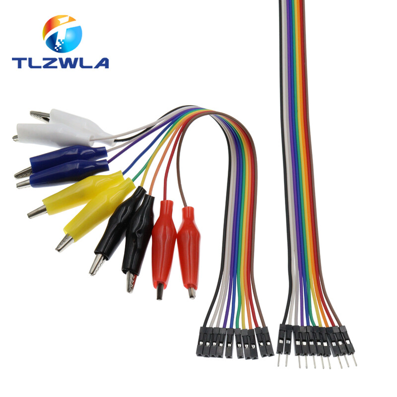 20MM 30MM 10Pin Dublu-capăt cleme crocodil sârmă săritură bărbătească femeie clemă crocodil test cablu jumper cablu linie cablu bricolaj conexiune