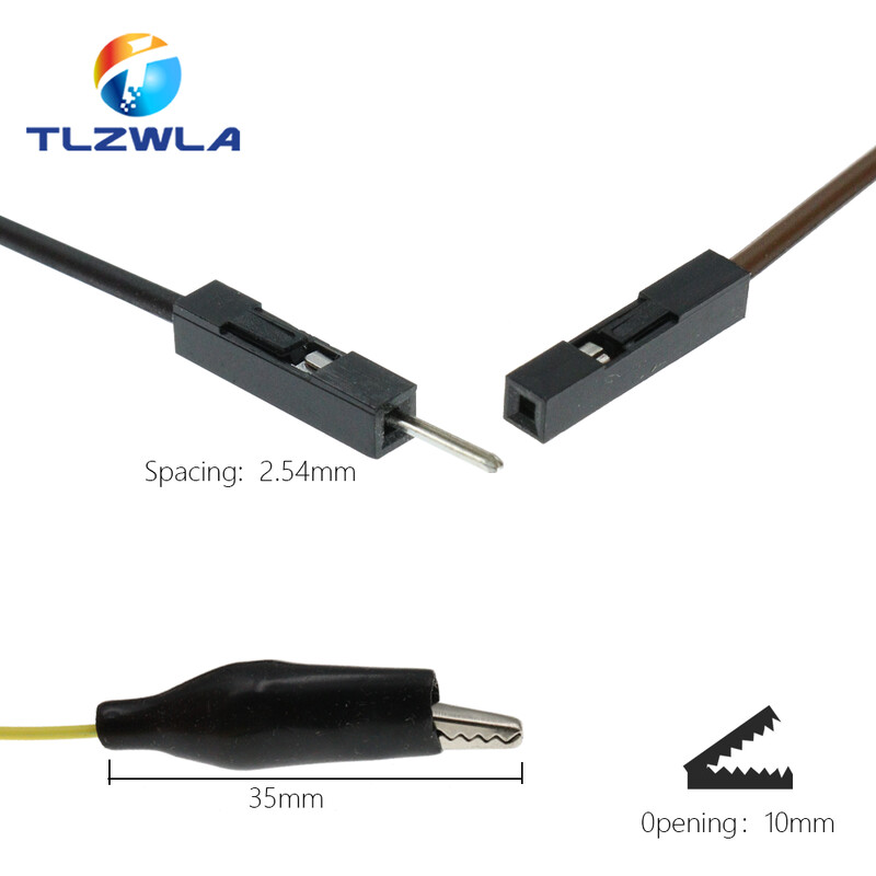 20MM 30MM 10Pin Dublu-capăt cleme crocodil sârmă săritură bărbătească femeie clemă crocodil test cablu jumper cablu linie cablu bricolaj conexiune