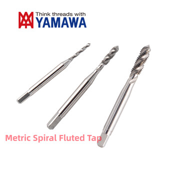 1 ΤΕΜ YAMAWA HSSE Fine Metric Spiral Fluted Βρύση M4M4.5M5*0.5/M5.5/M6.5X0.75 P2 Spiral μυτερή βρύση