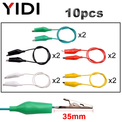 10 buc 28/35/45mm clemă crocodil colorată electrică 50cm cablu de testare sârmă clemă aligator cu două capete Jumper cablu de alimentare DIY