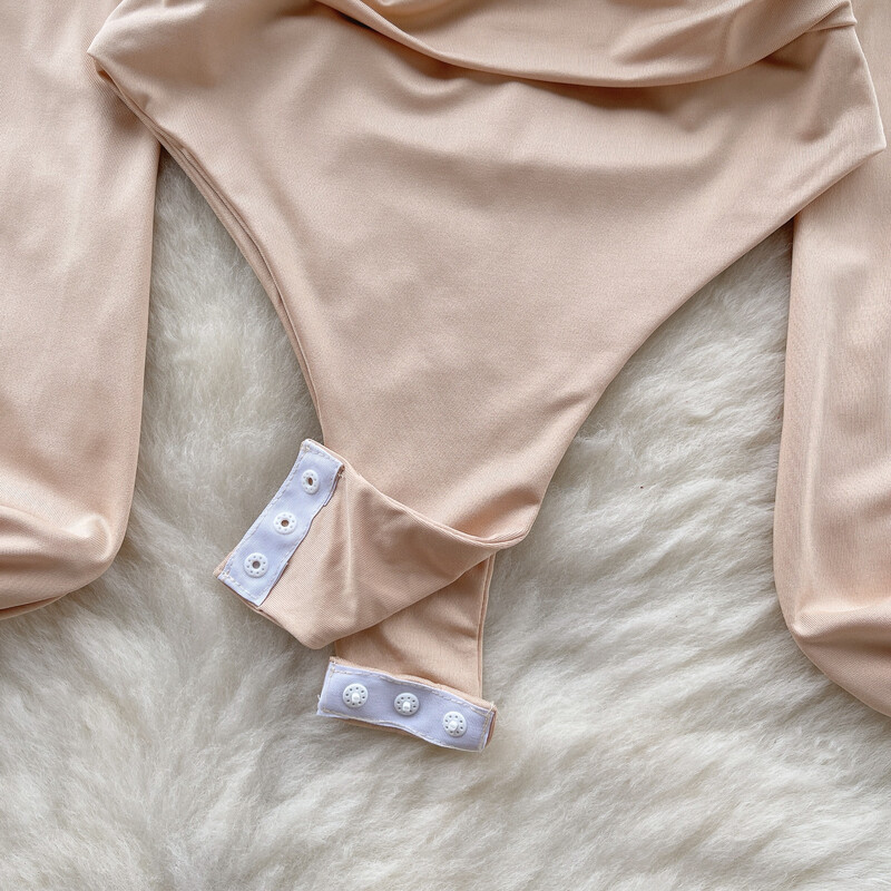 Eleganti sieviešu bodiji ar dziļu V kakla izgriezumu vienkrāsaini pavasara vasaras garās piedurknes ar augstu vidukli Slim klubu ballītes ķermeņa topi