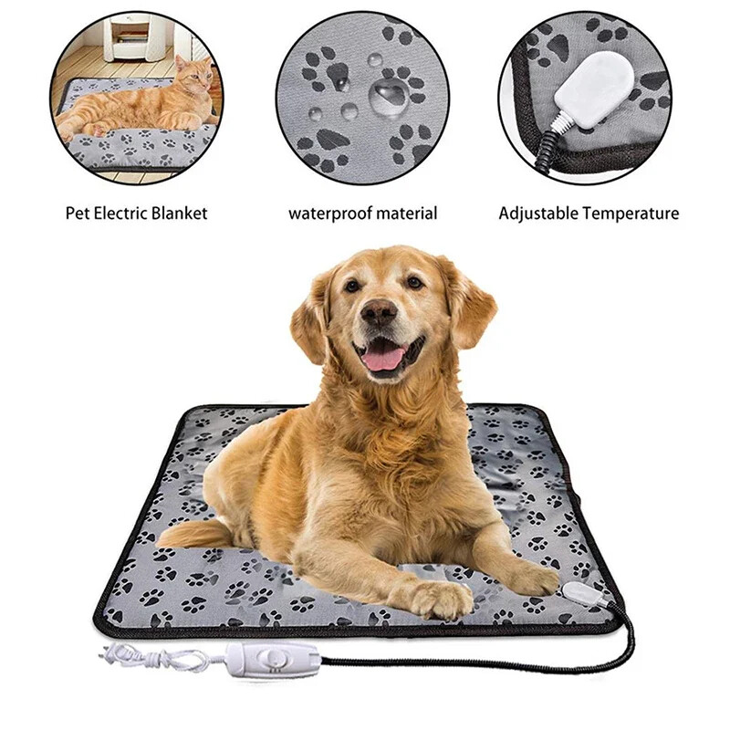 Куче Котка Електрически одеяла Нагревателна подложка Подложка за легло за домашни любимци Възглавница за стол с регулируема температура Водоустойчива тел против ухапване Стоки за домашни любимци