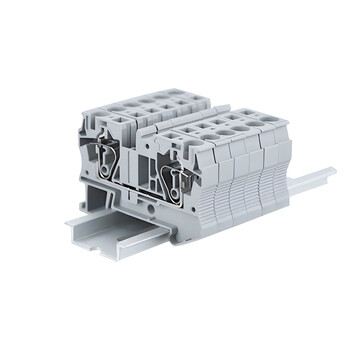 Din Rail Terminal Blocks 10Pcs ST-6 Connectors Ηλεκτρική καλωδίωση Επιστροφή Τύπος έλξης Σύνδεση κλωβού ελατηρίου Μπλοκ ακροδεκτών ST6